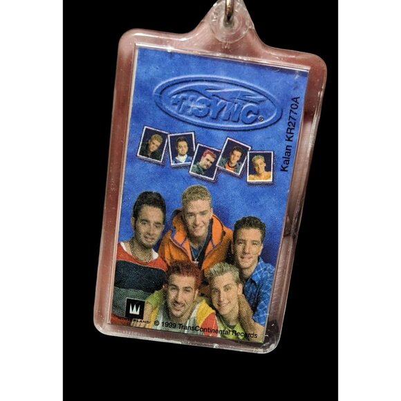 Vintage 90s NSYNC Collectible Picture Keychain - Picture 1 of 4